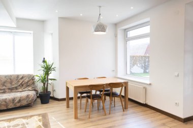 İskandinav tarzı modern oturma odasında