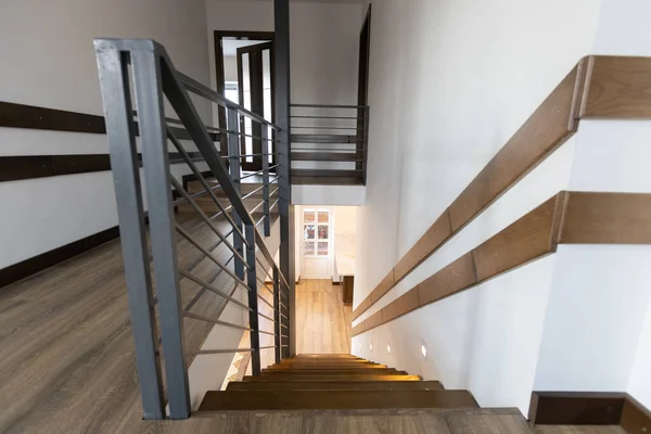 Modern Metal Stairway Scandinavian Interior — Stock Photo, Image