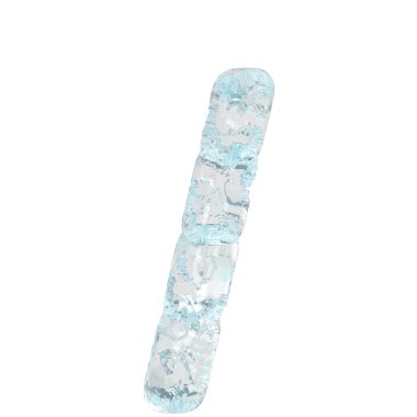 Symbols made of ice. 3d symbol