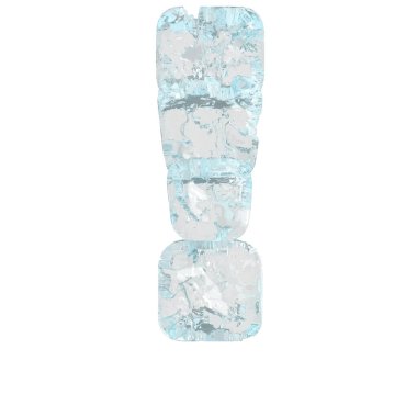 Symbols made of ice. 3d symbol