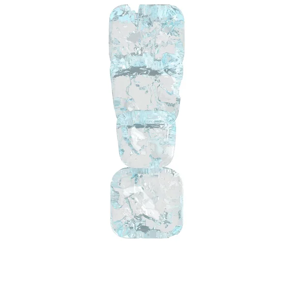 Symbols made of ice. 3d symbol