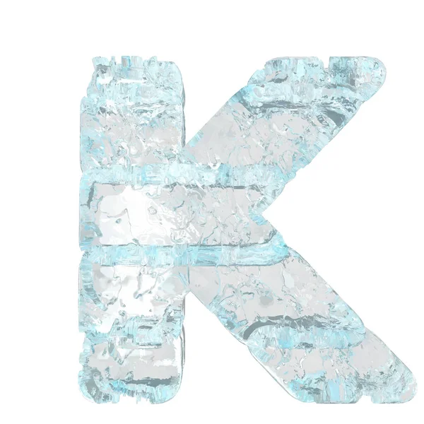 Symbols Made Ice Letter — Stockový vektor
