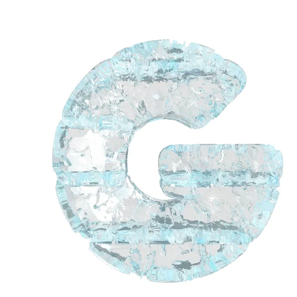Symbols Made Ice Letter — Stockvektor