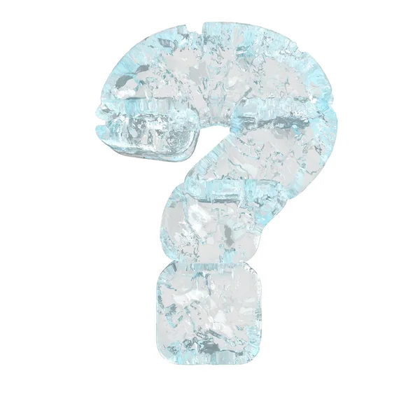 Symbols made of ice. 3d symbol
