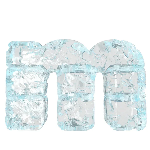 Symbols Made Ice Letter — Vettoriale Stock