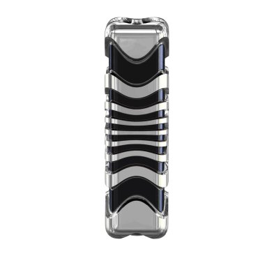 Black symbol with silver straps. 3d letter i