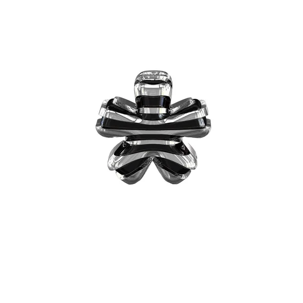 Black Symbol Silver Straps — Archivo Imágenes Vectoriales