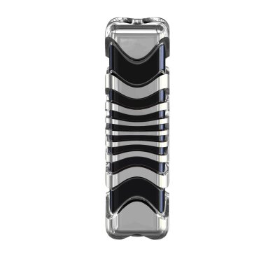 Black symbol with silver straps. 3d number 1