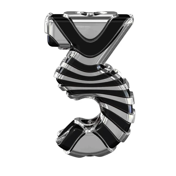 Black Symbol Silver Straps Number — Wektor stockowy