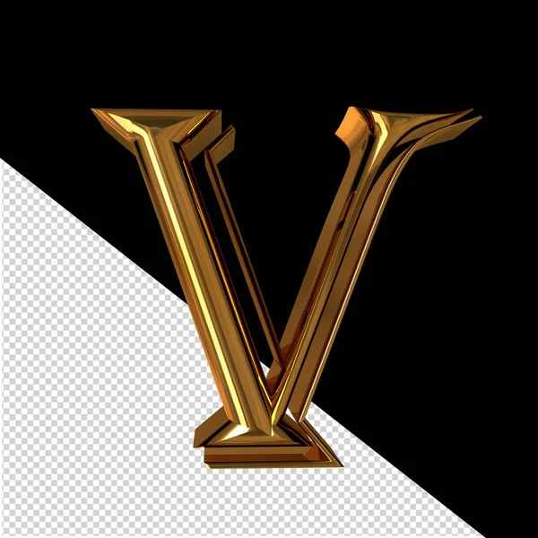 Roman Numerals Made Gold — Stockvector