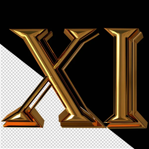 Roman Numerals Made Gold — Image vectorielle