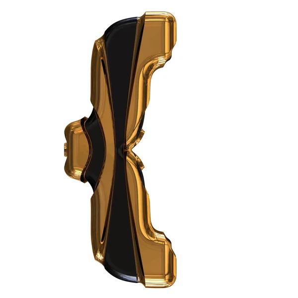 Black Symbol Gold Vertical Straps — Stockvector