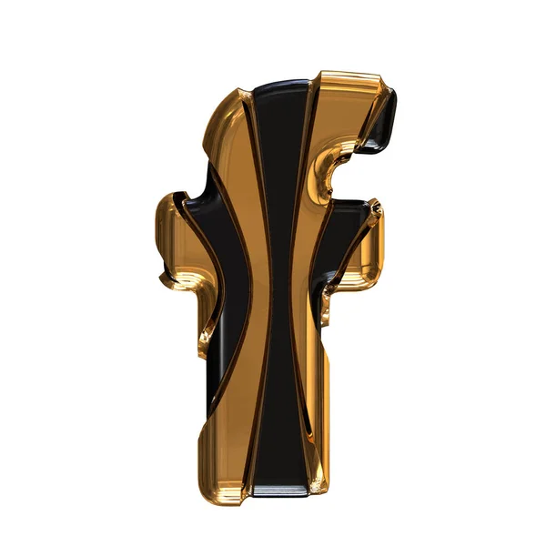 Black Symbol Gold Vertical Straps Letter — Vector de stock