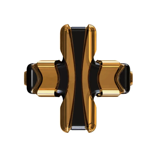 Black Symbol Gold Vertical Straps — Stockvektor