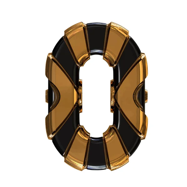 Black Symbol Gold Vertical Straps Number — Stok Vektör