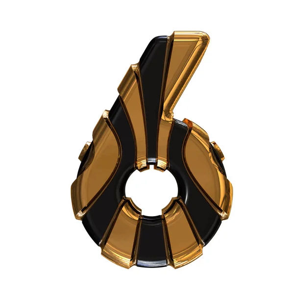 Black Symbol Gold Vertical Straps Number — Wektor stockowy