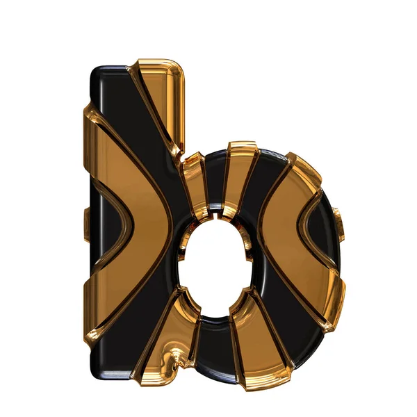 Black Symbol Gold Vertical Straps Letter — Wektor stockowy