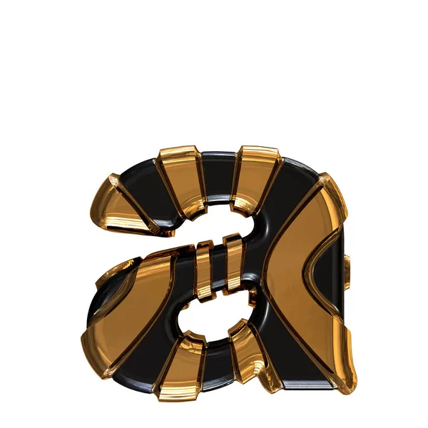 Black Symbol Gold Vertical Straps Letter — Image vectorielle