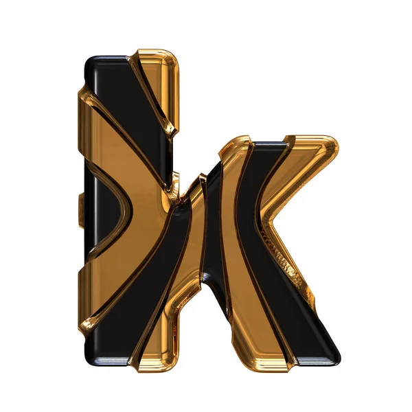 Black Symbol Gold Vertical Straps Letter — Vetor de Stock