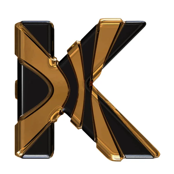 Black Symbol Gold Vertical Straps Letter — Vettoriale Stock