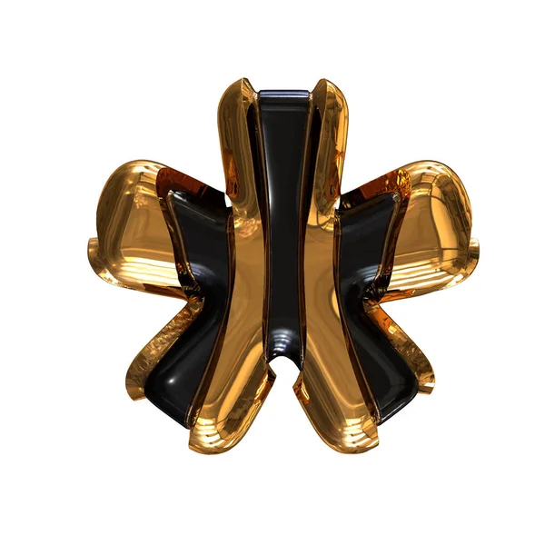 Black Symbol Gold Vertical Straps — Stockvektor