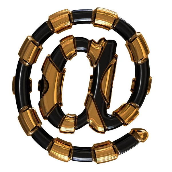 Black Symbol Gold Vertical Straps — ストックベクタ