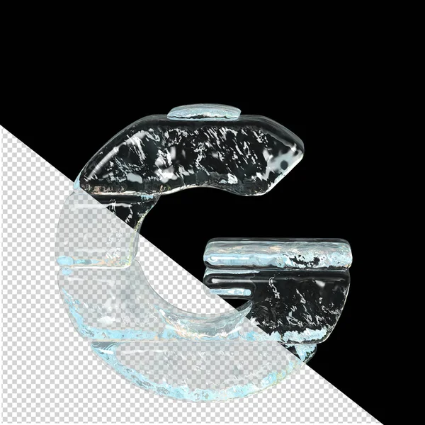 Symbol Made Ice Letter —  Vetores de Stock