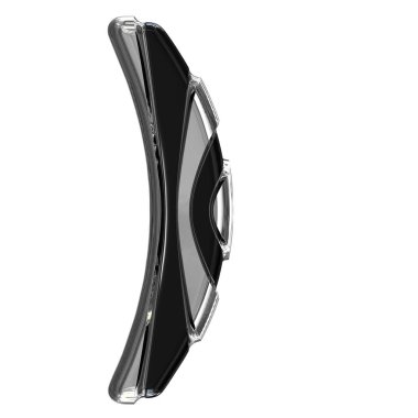 Black 3d symbol with gold vertical straps