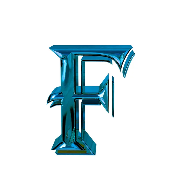 Glossy Three Dimensional Letters Blue Letter — Archivo Imágenes Vectoriales