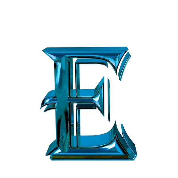 Glossy Three Dimensional Letters Blue Letter — 스톡 벡터