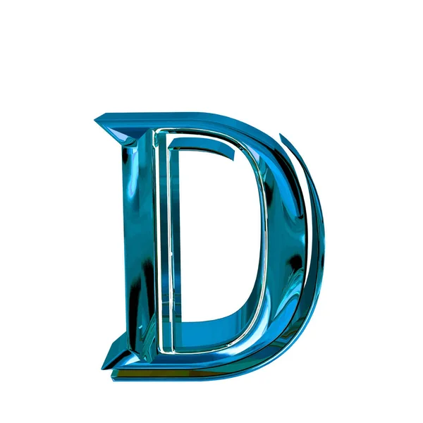 Glossy Three Dimensional Letters Blue Letter — Vetor de Stock