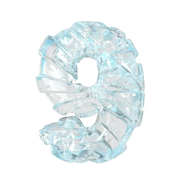 Symbols Made Broken Ice Number — Stok Vektör
