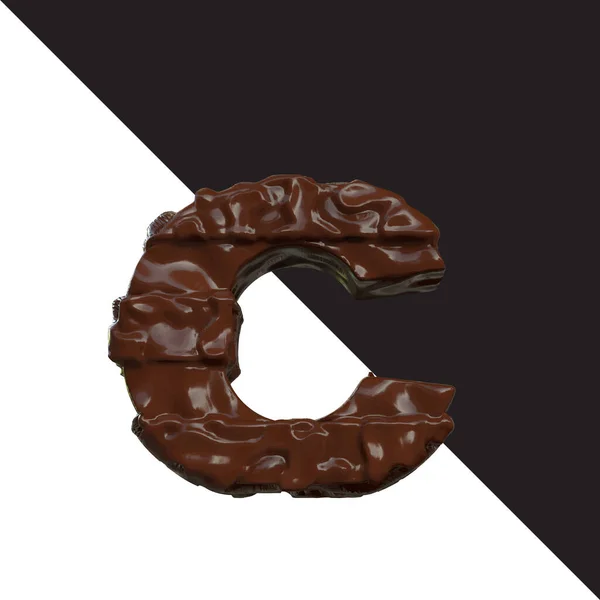 Symbols Made Chocolate Letter — Image vectorielle
