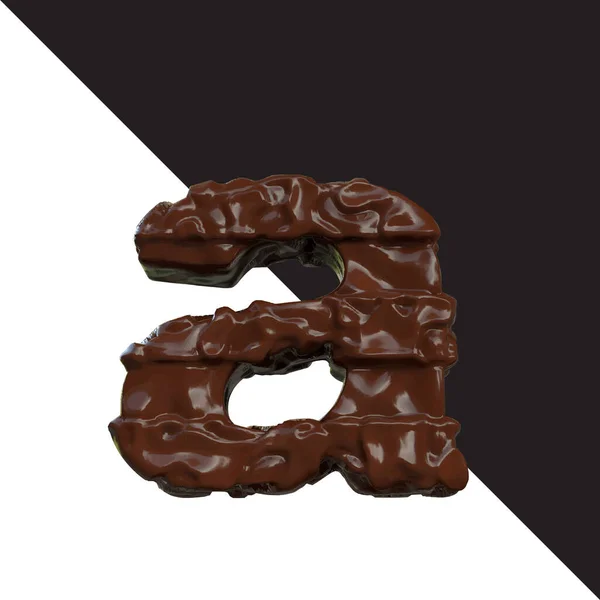 Symbols Made Chocolate Letter — Stockvector
