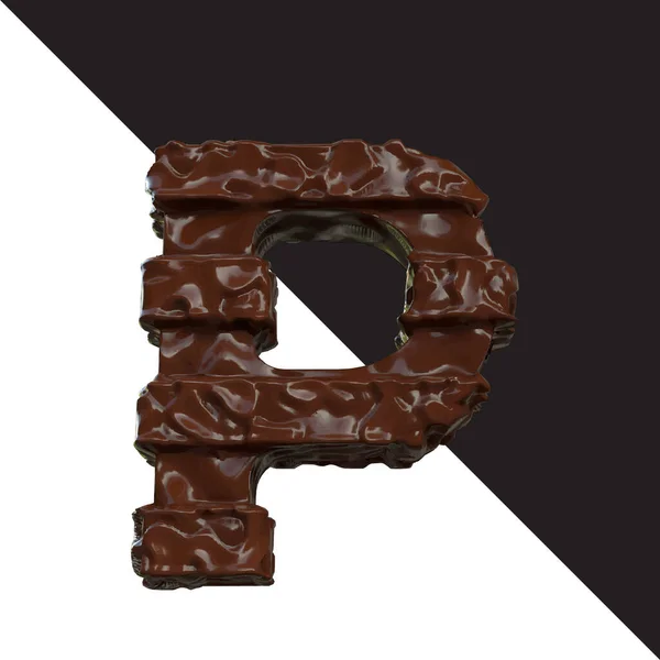 Symbols Made Chocolate Letter — Wektor stockowy
