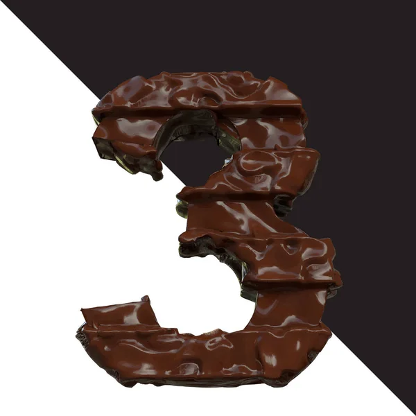Σύμβολα Από Σοκολάτα Αριθμός — Διανυσματικό Αρχείο
