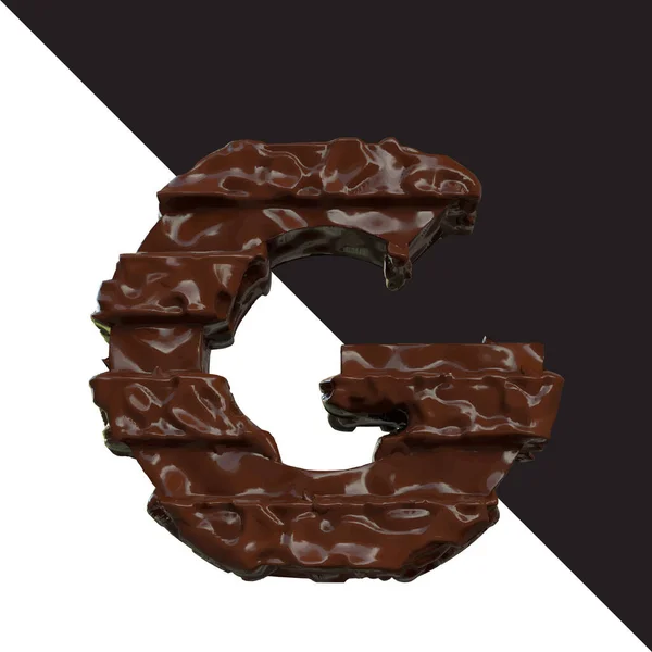 Symbols Made Chocolate Letter —  Vetores de Stock