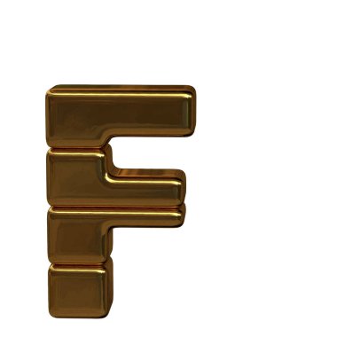 Letters from four horizontal blocks