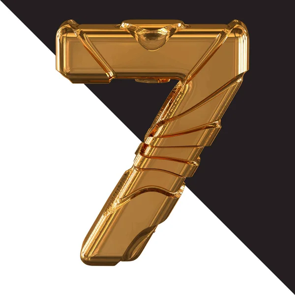Gold Symbol Gold Belts Number — Stock Vector