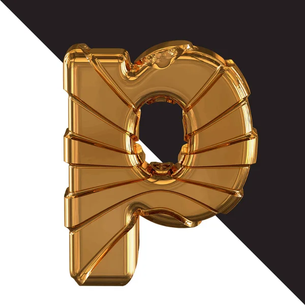 Gold Symbol Gold Belts Letter — Wektor stockowy