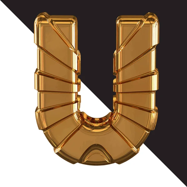 Gold Symbol Gold Belts Letter — Wektor stockowy