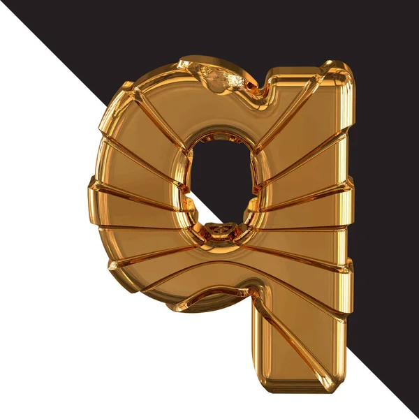 Gold Symbol Gold Belts Letter — Vector de stock
