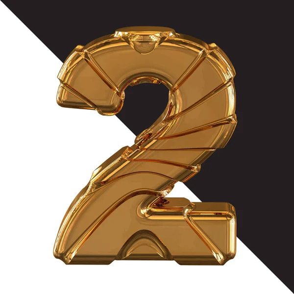 Gold Symbol Gold Belts Number — Stockvektor