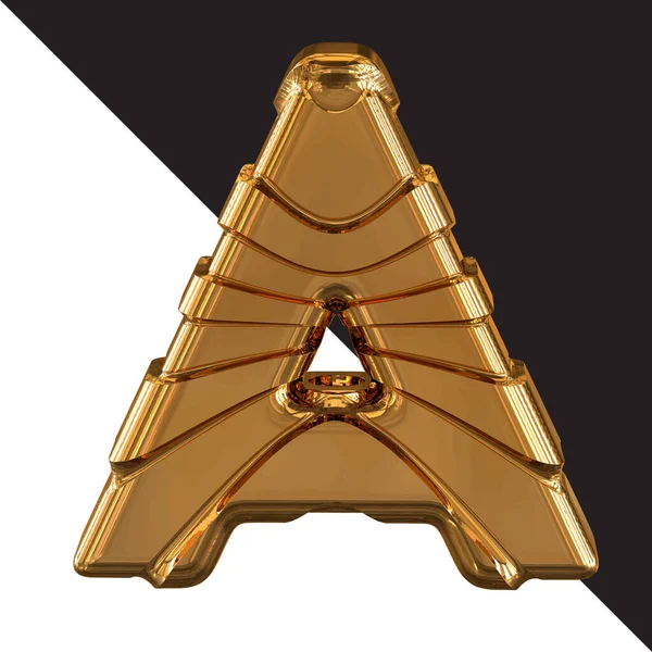 Gold Symbol Gold Belts Letter — Stock vektor