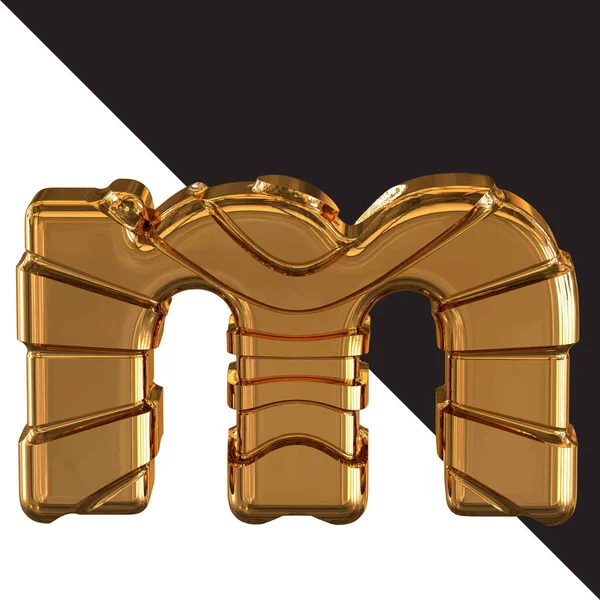 Gold Symbol Gold Belts Letter — Vetor de Stock