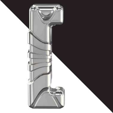 3d silver symbol with straps