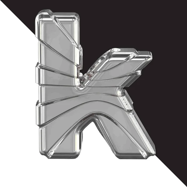 Silver Symbol Straps Letter — Wektor stockowy