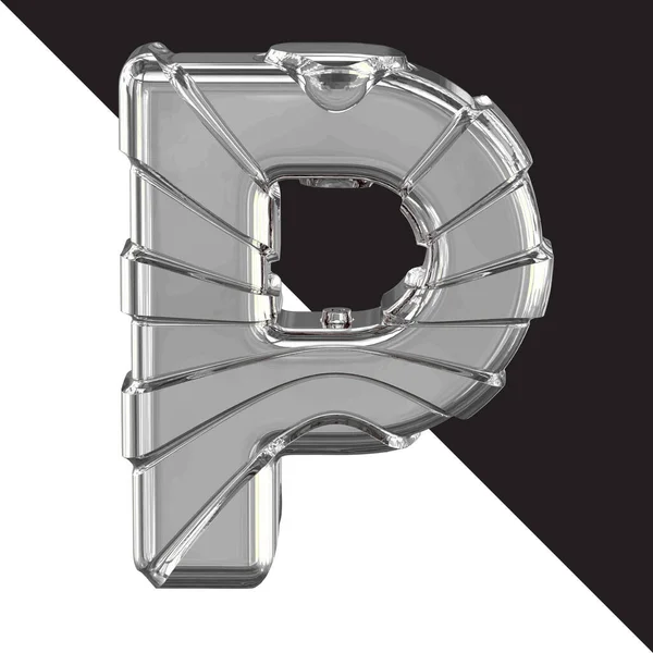 Silver Symbol Straps Letter — Stok Vektör