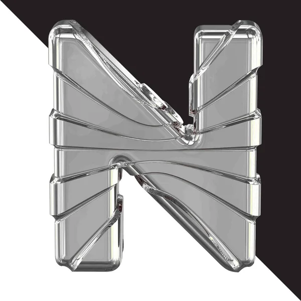 Silver Symbol Straps Letter — Vetor de Stock
