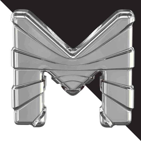 Silver Symbol Straps Letter — Vector de stock